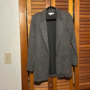 Size 4 Black & Silver Patterned Jacket - H&M